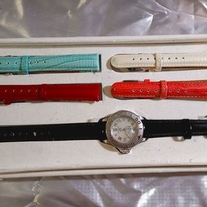 NIB Invicta Watch With 5 Leather Bands